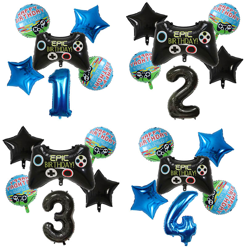 Party Games Quiz - 6pcs Gamepad Boy Game Foil Helium