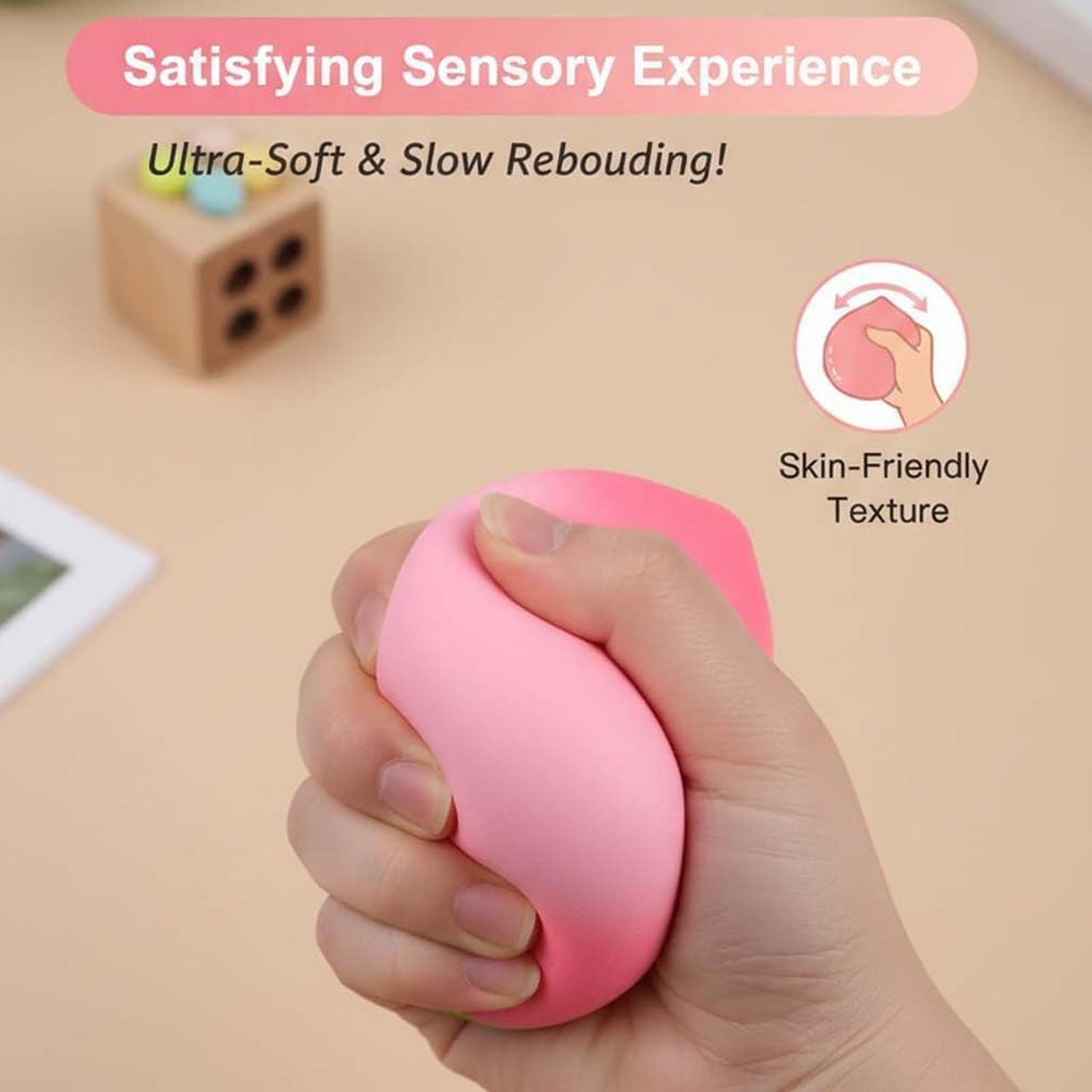 Party Games Quiz - 8x6cm Peach Squeeze Toy Slow Rising