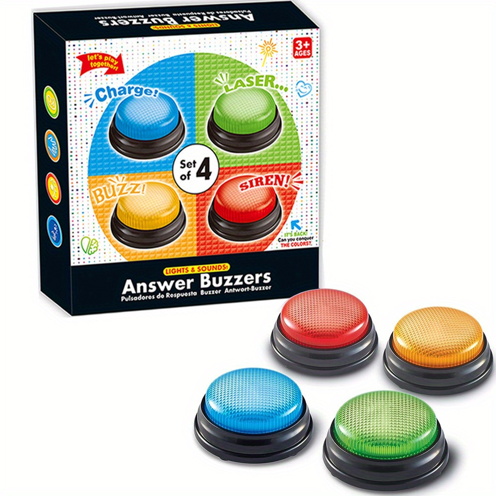 4pcs Lights and Sounds Buzzers - Party Games Quiz ulasan dan harga