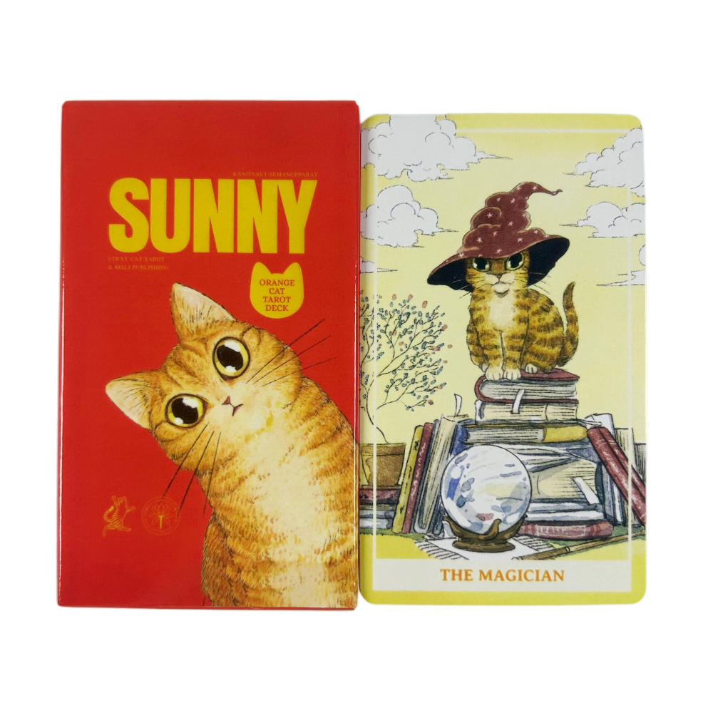 Sunny Orange Cat Tarot Cards A - Party Games Best ulasan dan harga