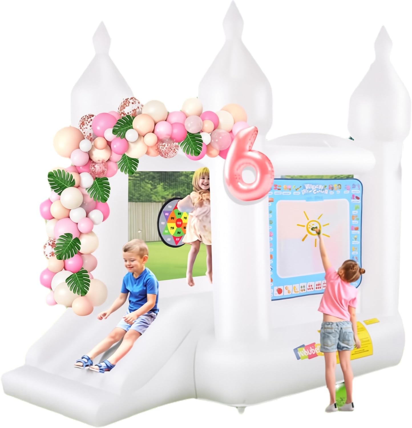 Inflatable Bounce House with S - Party Games Using Balloons ulasan dan harga