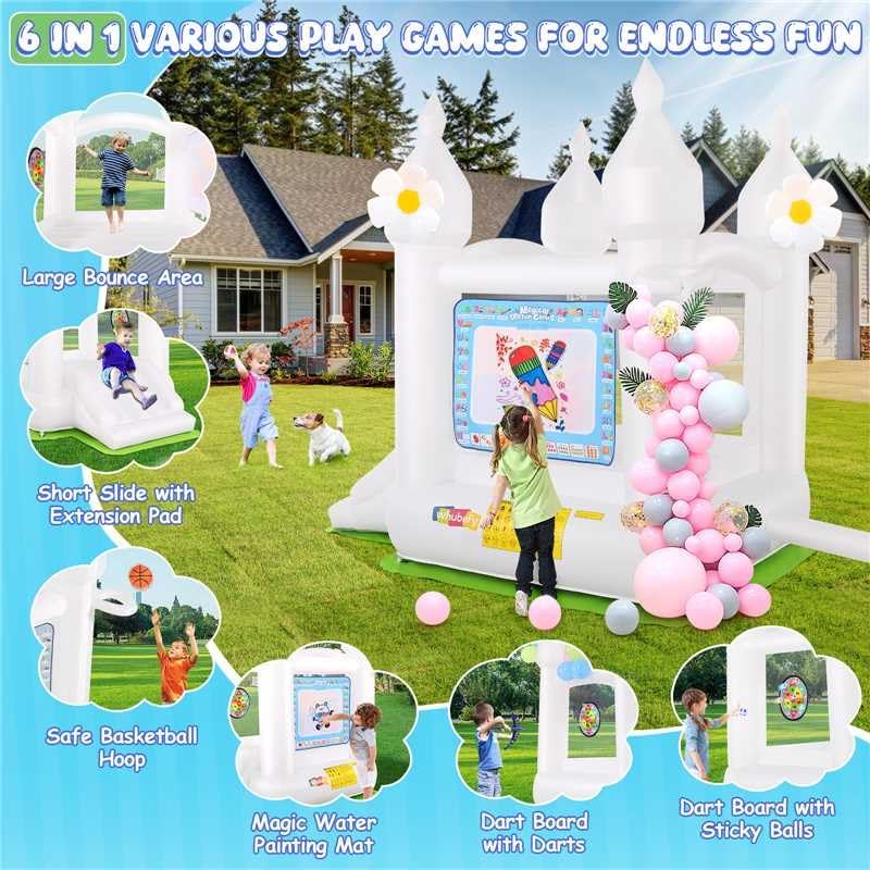 Inflatable Bounce House with S - Party Games Using Balloons ulasan dan harga