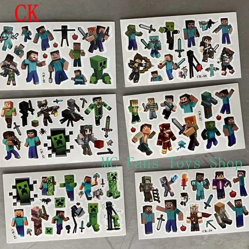 Cartoon Cute Minecrafte Tattoo - Party Games Minecraft ulasan dan harga