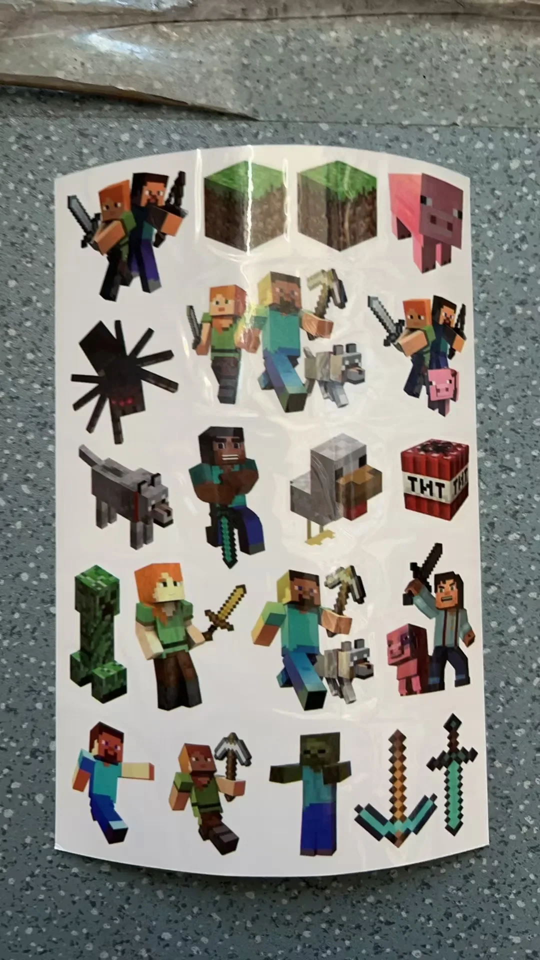 Cartoon Cute Minecrafte Tattoo - Party Games Minecraft ulasan dan harga