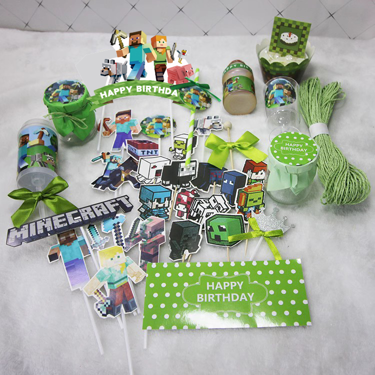 Hot Minecrafte Party Decoratio - Party Games Minecraft ulasan dan harga