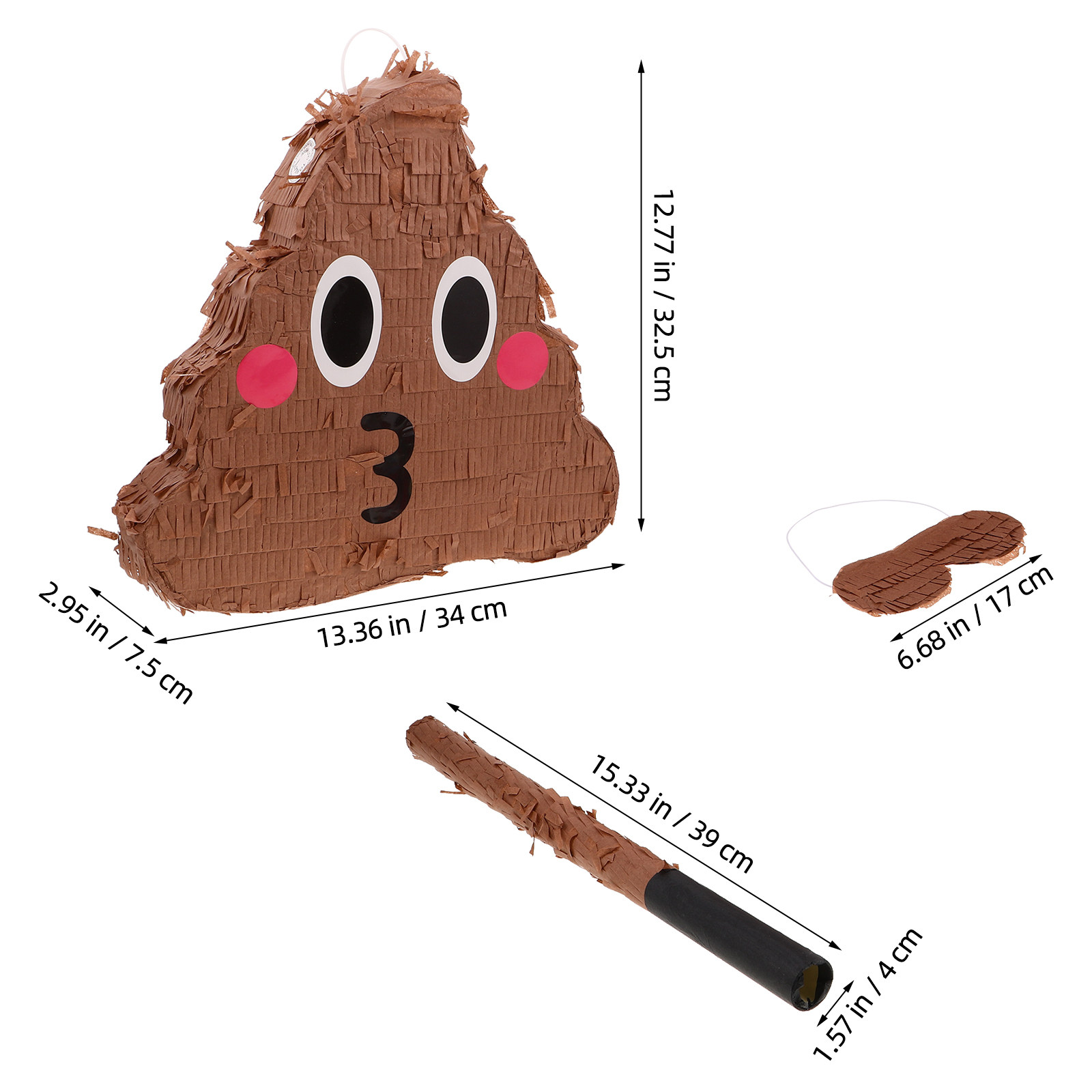 1Set Funny Poop Pinata with St - Party Games Adults Funny ulasan dan harga
