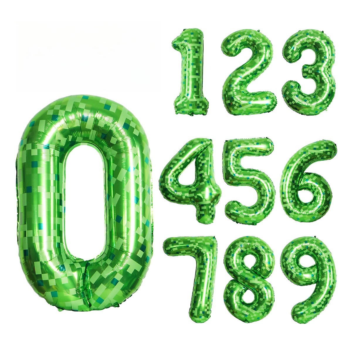 40Inch Green Pixel Number Ball - Party Games Minecraft ulasan dan harga