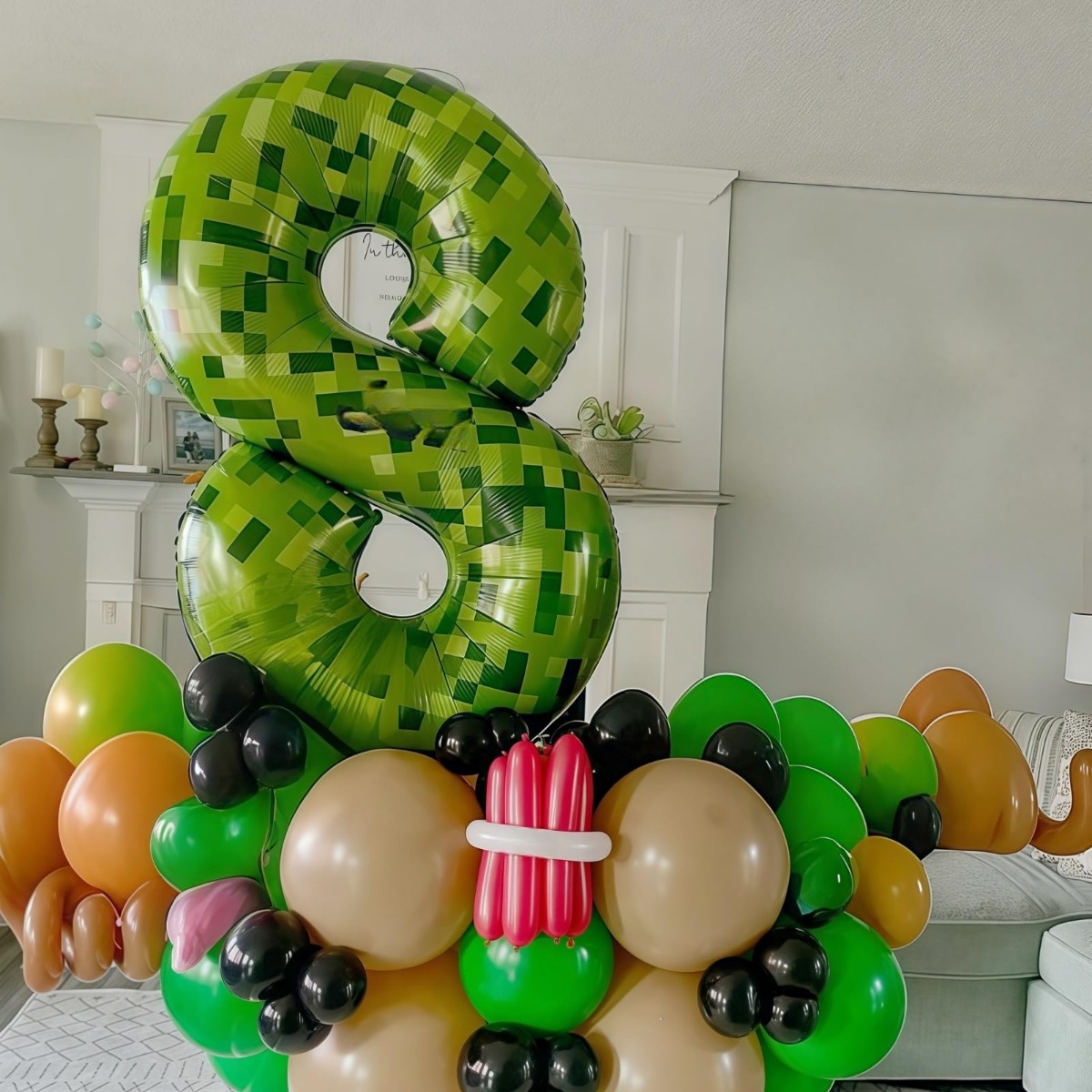 40Inch Green Pixel Number Ball - Party Games Minecraft ulasan dan harga