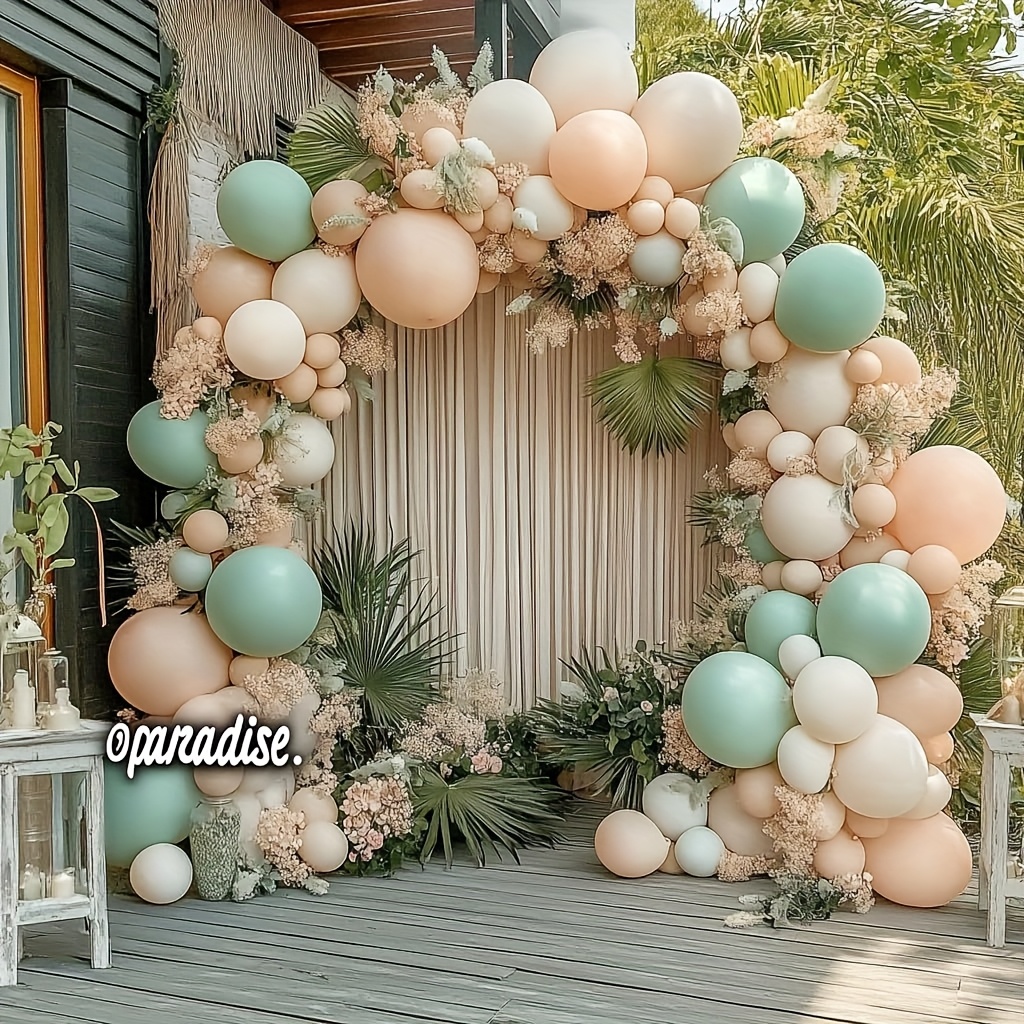 126pcs Dusty Green Pink Balloo - Party Games Using Balloons ulasan dan harga