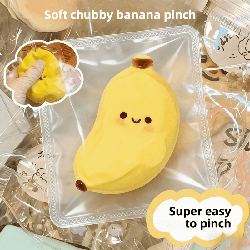 Cute Banana Squishy Toy, Soft  - Party Games Adults Funny ulasan dan harga