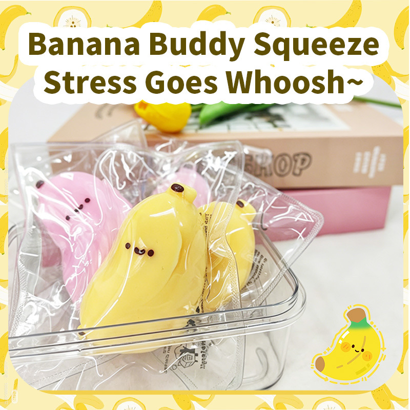 Cute Banana Squishy Toy, Soft  - Party Games Adults Funny ulasan dan harga